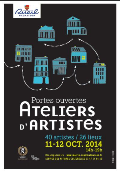 affiche portes ouvertes ateliers d‘artistes rueil malmaison 2014